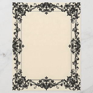 Gothic Damask Frame Custom Letterhead