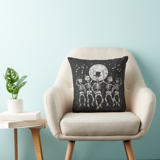 Gothic Dancing Skeleton Gift Collection Cushion (Chair)
