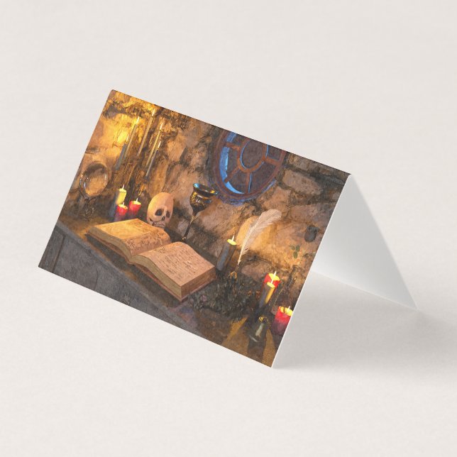 Gothic Dark Academia Candlelit Study Art (Front)