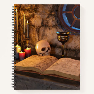 Gothic Dark Academia Candlelit Study Art Notebook