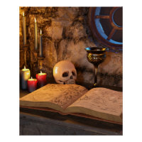 Gothic Dark Academia Candlelit Study Art