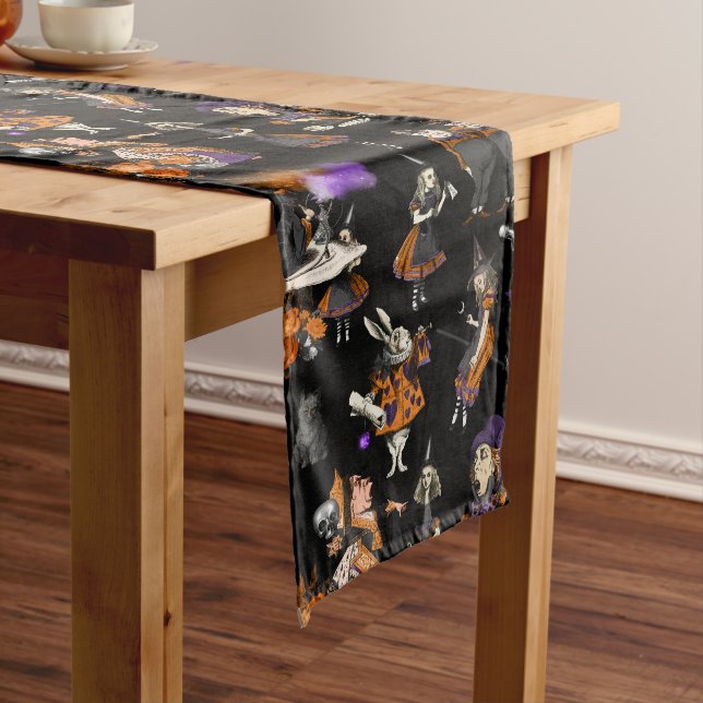 Gothic Dark Alice Halloween  Long Table Runner (In Situ)