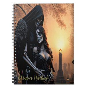 Gothic Dark Angel Couple Personalise  Notebook