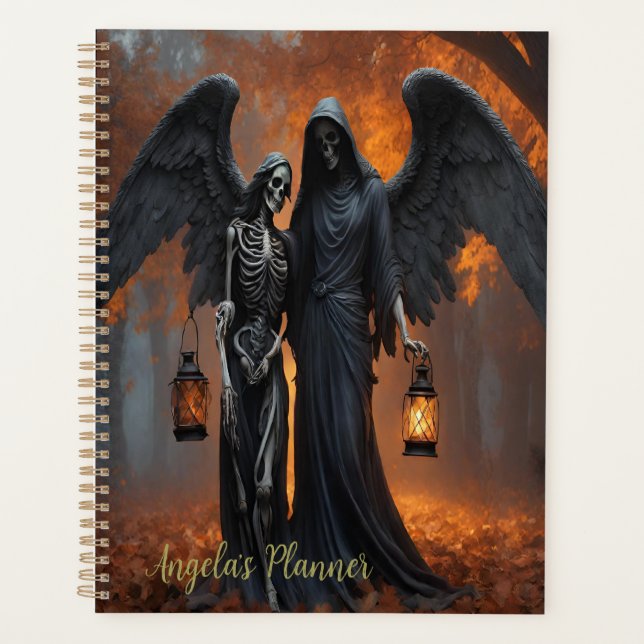 Gothic Dark Angel Personalise  Planner (Front)