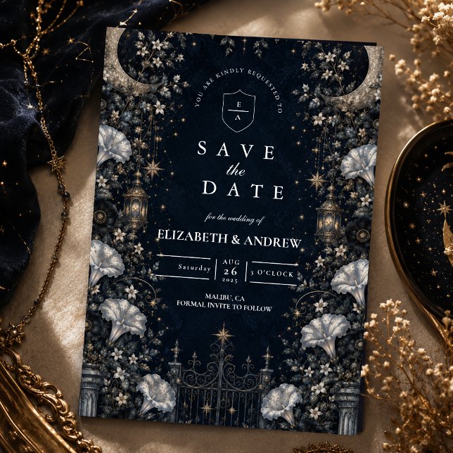 Gothic Dark Celestial Wedding Save The Date (Creator Uploaded)