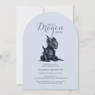 Gothic Dark Dragon Baby Shower Invitation