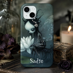 Gothic Dark Fantasy Fairy Skeleton Custom Name iPhone 15 Case