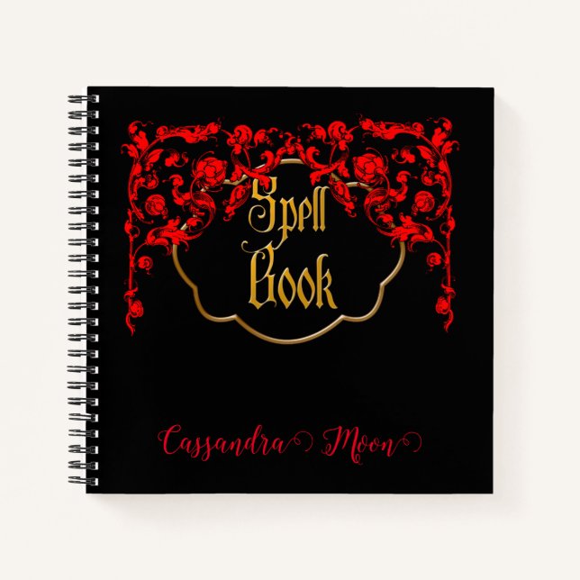 Gothic Dark Magic Personalised Notebook (Front)