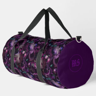 Gothic Dark Pink Tentacle With Flowers Duffle Bag