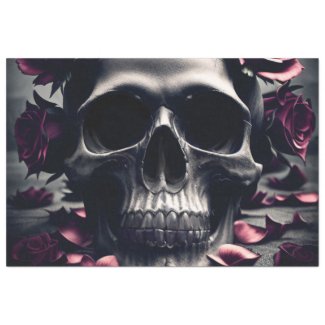 Gothic Dark Rose & Skull