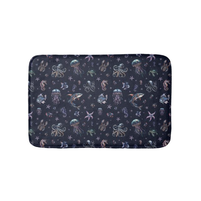 Gothic Dark Underwater World Bath Mat (Front)