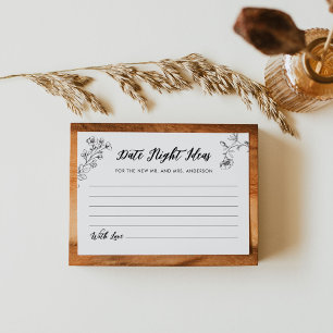 Gothic Date Night Ideas Bridal Shower Card