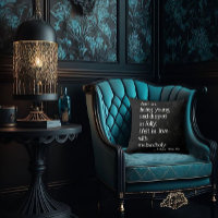 Gothic Dead Rose and Poe Quote Throw Pillow