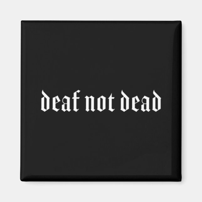 Gothic Deaf ASL Hand Gesture Deaf Hearing Loss Awa Magnet (Front)