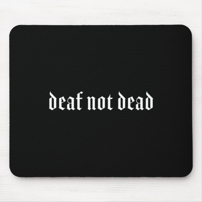 Gothic Deaf ASL Hand Gesture Deaf Hearing Loss Awa Mouse Mat (Front)