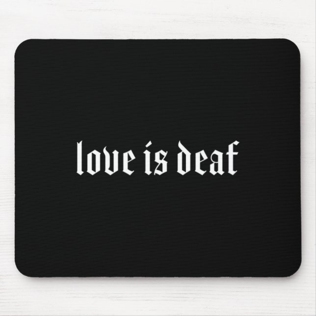 Gothic Deaf ASL Hand Gesture Deaf Hearing Loss Awa Mouse Mat (Front)