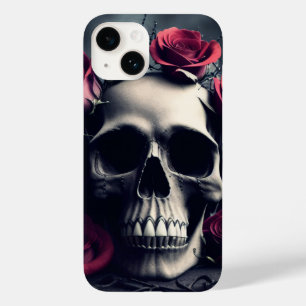 Gothic Death Skull and Roses Case-Mate iPhone 14 Case