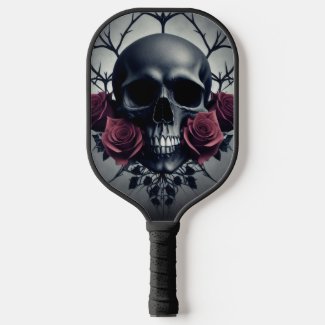 Gothic Death Skull and Roses Floral Sigil