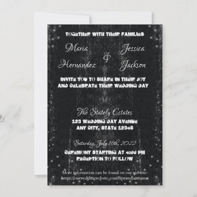 Gothic Decay Wedding Invitations (Front)