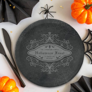 Gothic Decorative Macabre Banner Halloween Party Paper Plate