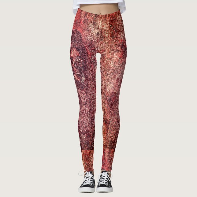 Gothic Decorative Skeleton Design Leggings (Front)