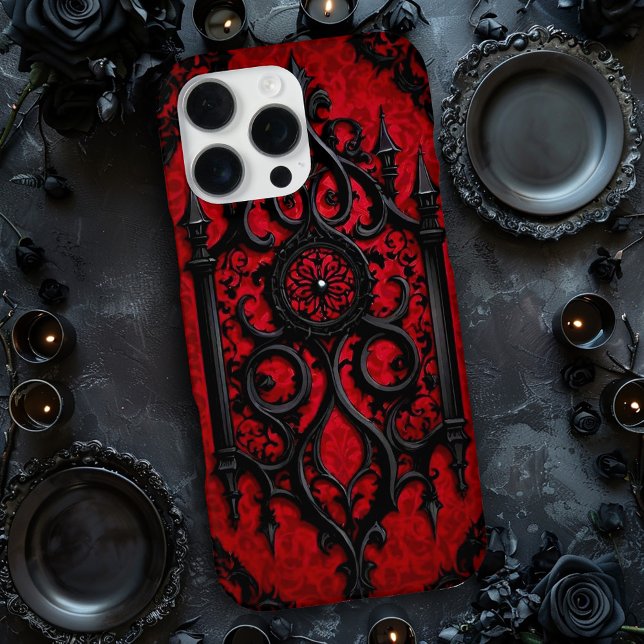 Gothic Design in Red and Black iPhone Case (Creator Uploaded)