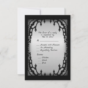 Gothic Design RSVP with Entree Choice Card