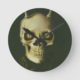 Gothic Devil Skull Clock