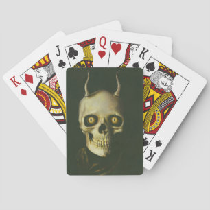 Gothic Devil Skull Playing Cards
