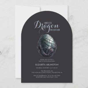 Gothic Dragon Egg Baby Shower Invitation
