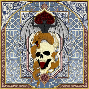 Gothic Dragon Skull - Bat Demon & Serpent Skull T-Shirt