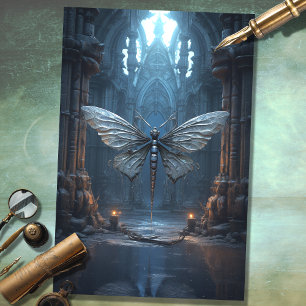 Gothic Dragonfly 3 Decoupage Paper