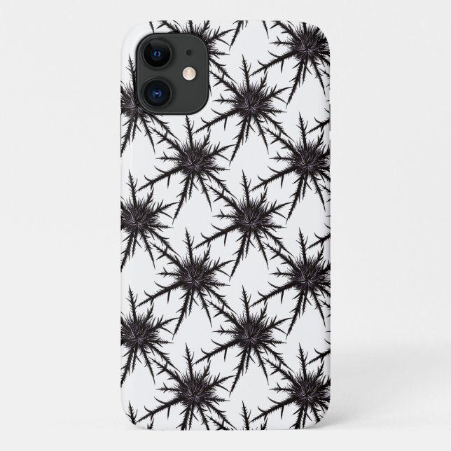 Gothic Dry Thistle Sharp Thorns Botanical Pattern Case-Mate iPhone Case (Back)