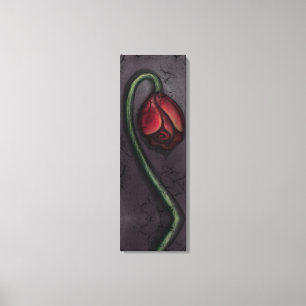 Gothic Dying Rose Haunted House Art Poster Canvas Print