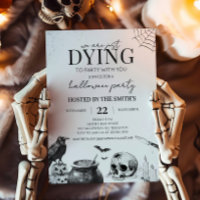 Gothic Dying to Party Halloween Invitation