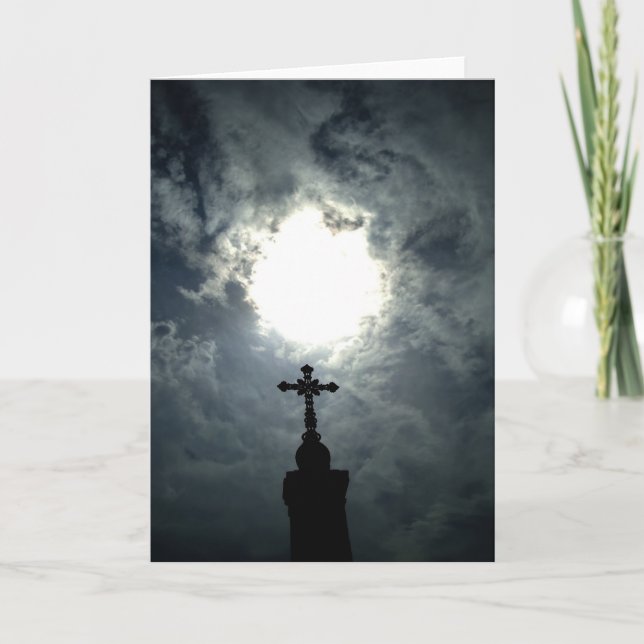 Gothic Easter cross Holiday Card (Front)