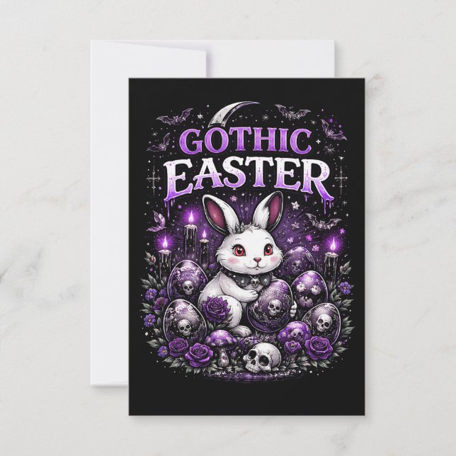 Gothic Easter Thank You Card (Front)
