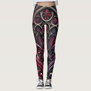Gothic Elegance Full-Length Leggings