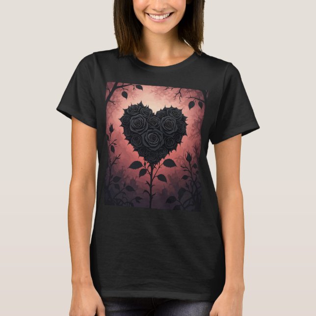 Gothic Elegance Of Loves Complexity T-Shirt (Front)