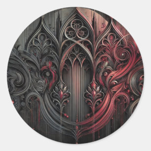 Gothic Elegance Round Sticker