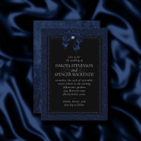 Gothic Elegance | Sapphire Blue Bow Moody Wedding