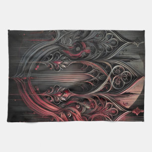 Gothic Elegance Table Tent Sign Tea Towel