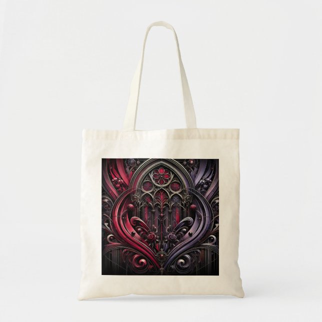 Gothic Elegance Tote Bag – Stylish Everyday Carry (Front)