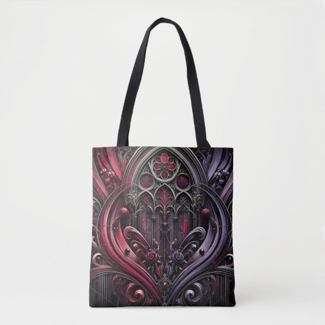 Gothic Elegance Tote Bag – Unique Design (Front)