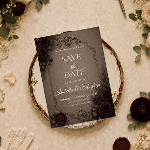 Gothic Elegance Wedding Save The Date
