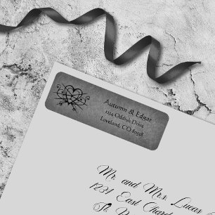 Gothic Elegant Grey Victorian Spikes Address