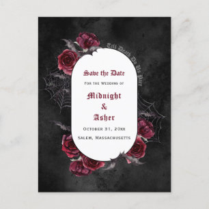 Gothic Elegant Save the Date Announcement Postcard