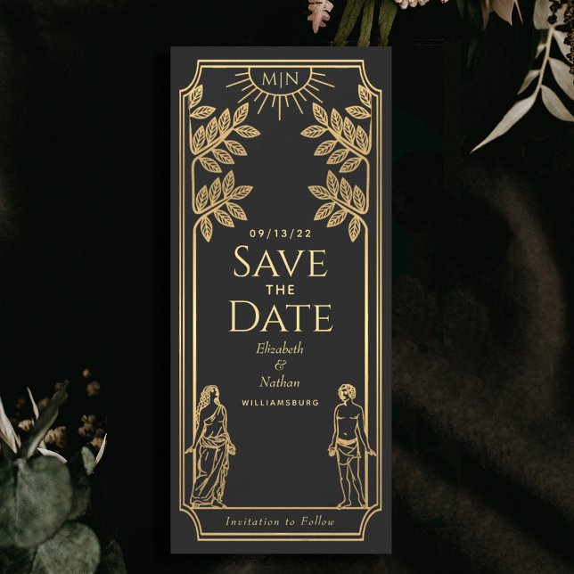 Gothic Elegant The Lovers Tarot Card Save the Date (Creator Uploaded)
