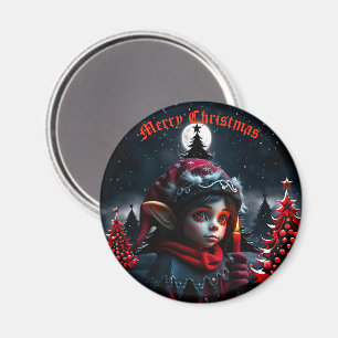 Gothic elf magic under the full moon. magnet