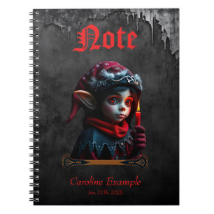 Gothic elf magic under the full moon. notebook